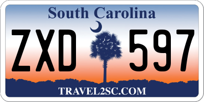 SC license plate ZXD597