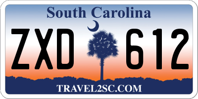 SC license plate ZXD612