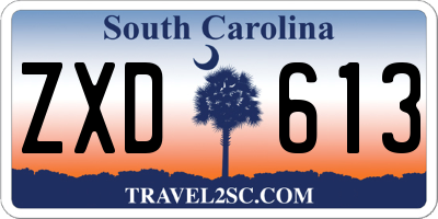 SC license plate ZXD613
