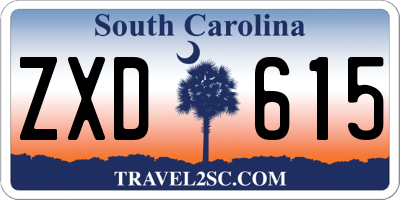 SC license plate ZXD615