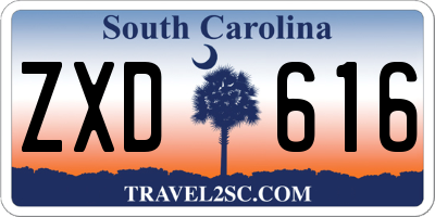 SC license plate ZXD616