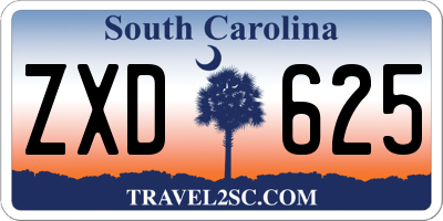 SC license plate ZXD625