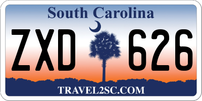 SC license plate ZXD626