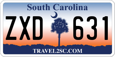 SC license plate ZXD631