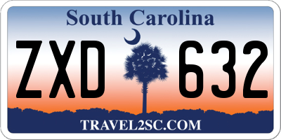SC license plate ZXD632