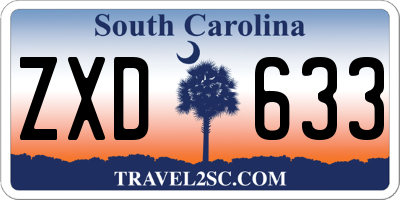 SC license plate ZXD633