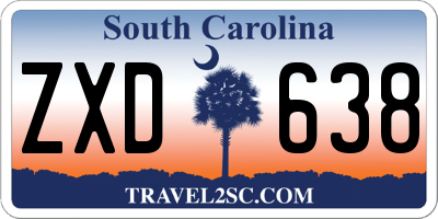 SC license plate ZXD638