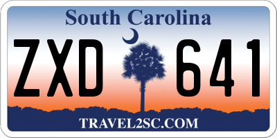 SC license plate ZXD641