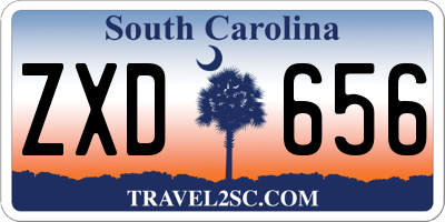 SC license plate ZXD656
