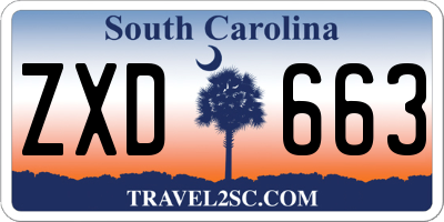 SC license plate ZXD663