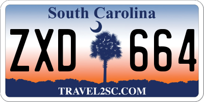 SC license plate ZXD664
