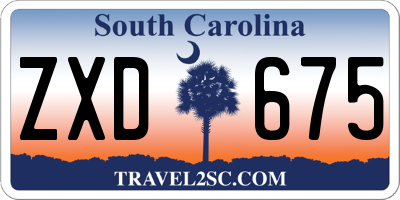 SC license plate ZXD675