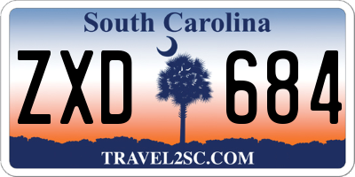 SC license plate ZXD684