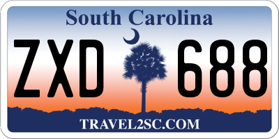SC license plate ZXD688