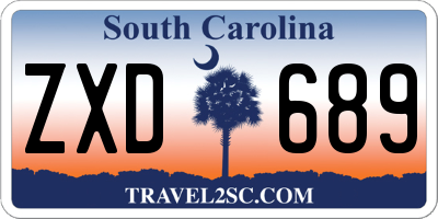 SC license plate ZXD689