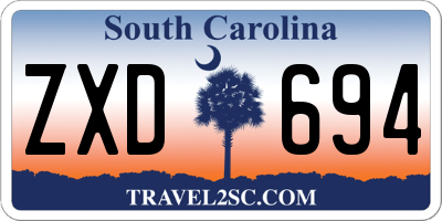 SC license plate ZXD694