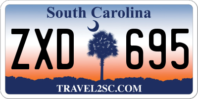 SC license plate ZXD695