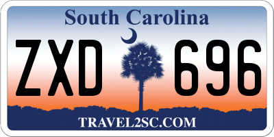 SC license plate ZXD696
