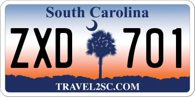 SC license plate ZXD701