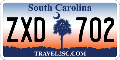 SC license plate ZXD702