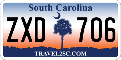 SC license plate ZXD706