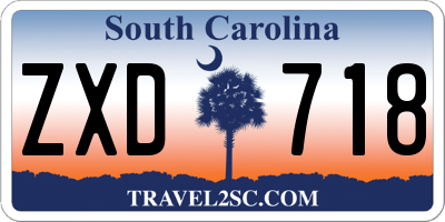 SC license plate ZXD718