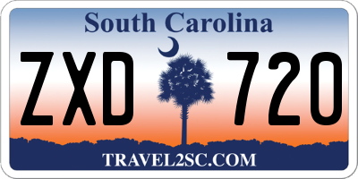 SC license plate ZXD720