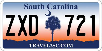 SC license plate ZXD721