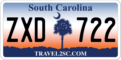 SC license plate ZXD722