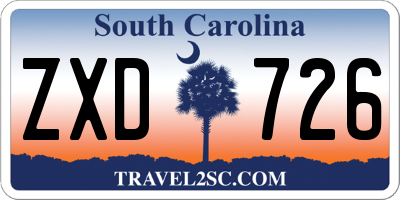 SC license plate ZXD726