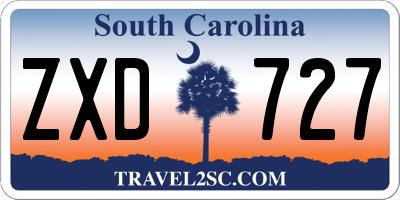 SC license plate ZXD727