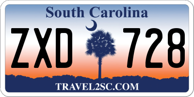 SC license plate ZXD728