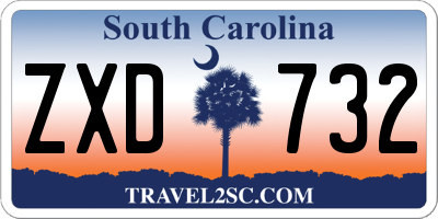 SC license plate ZXD732