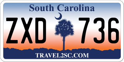 SC license plate ZXD736