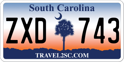SC license plate ZXD743