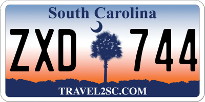 SC license plate ZXD744