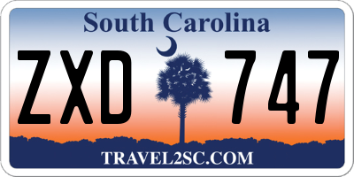 SC license plate ZXD747