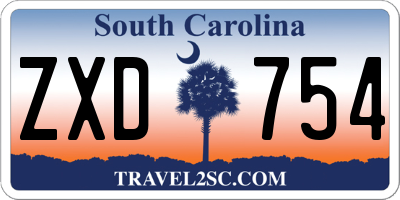 SC license plate ZXD754