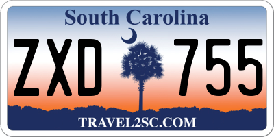 SC license plate ZXD755