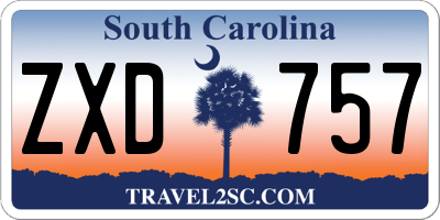 SC license plate ZXD757