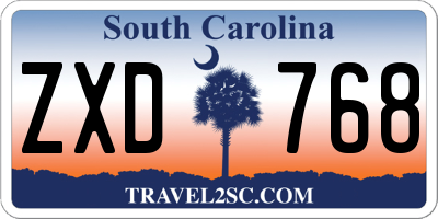 SC license plate ZXD768