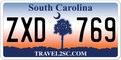 SC license plate ZXD769