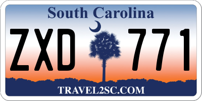 SC license plate ZXD771