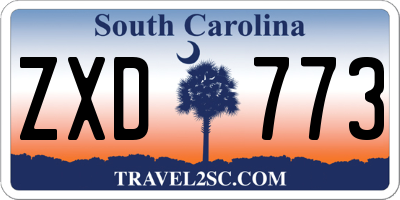 SC license plate ZXD773