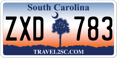 SC license plate ZXD783