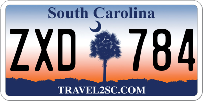 SC license plate ZXD784