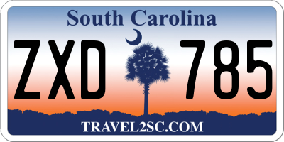 SC license plate ZXD785