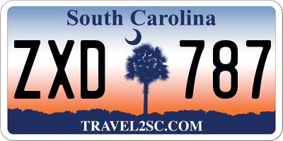 SC license plate ZXD787