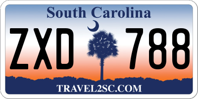 SC license plate ZXD788