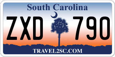 SC license plate ZXD790